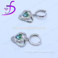 Green stone earring in silver925